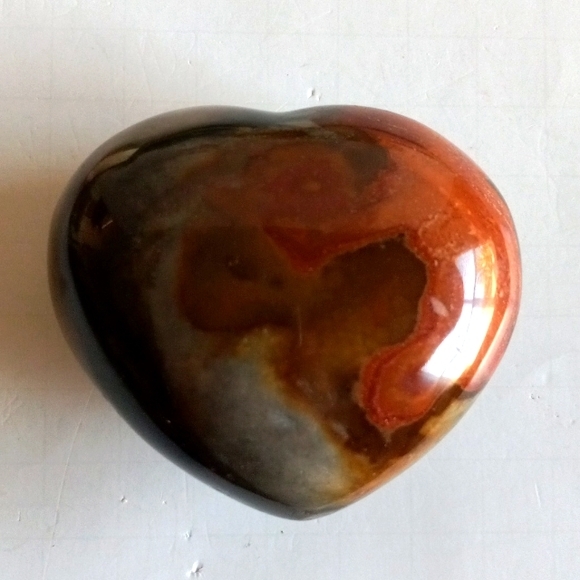 Polychrome Jasper Crystal Heart. - Picture 1 of 8